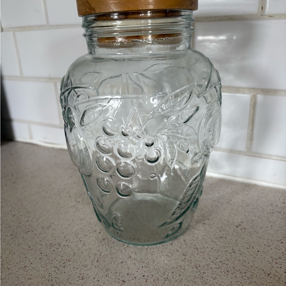 Glass Jar with Wooden Lid